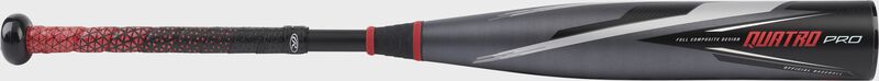 Angled view of a 2022 Quatro Pro USSSA baseball -10 bat - SKU: UT2Q10