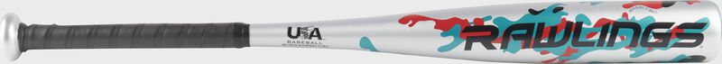Rawlings logo on the barrel of a Storm t-ball bat - SKU: TB2S12
