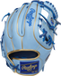 Back of a Columbia blue 11.25-Inch HOH R2G ContoUR fit I-web glove with a royal Rawlings patch - SKU: PROR312U-2R image number null
