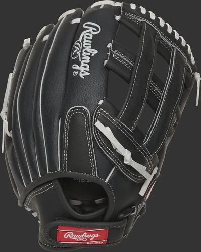 RSB130GBH RSB 13-Inch H-web outfield glove with a black back and Velcro wrist strap design