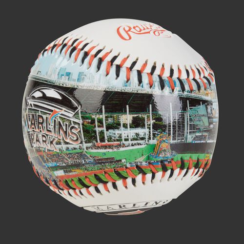 Stadium picture of a Miami Marlins stadium baseball