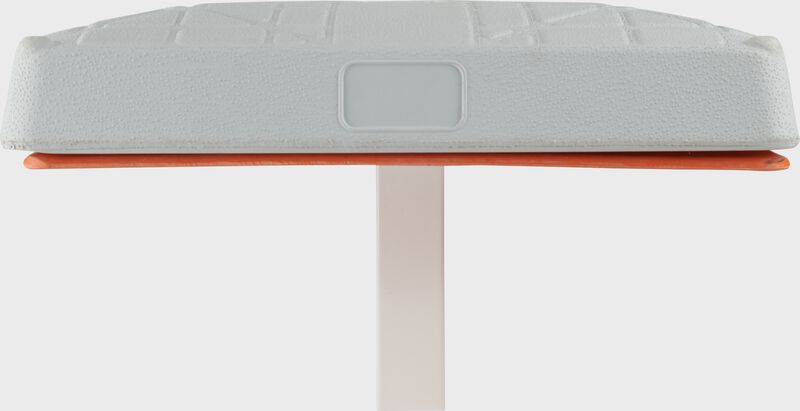Side of a white/orange Hollywood Impact Kwik-Release base - SKU: HIKRB