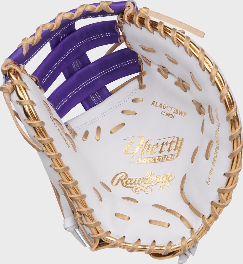 Liberty Advanced Color Series 13 in 1st Base Mitt, White/Purple, Left