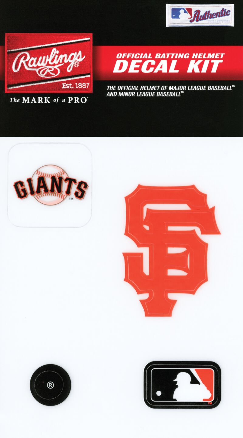 Rawlings MLB San Francisco Giants Decal Kit With Team Logos and MLB Logo SKU #MLBDC-SF