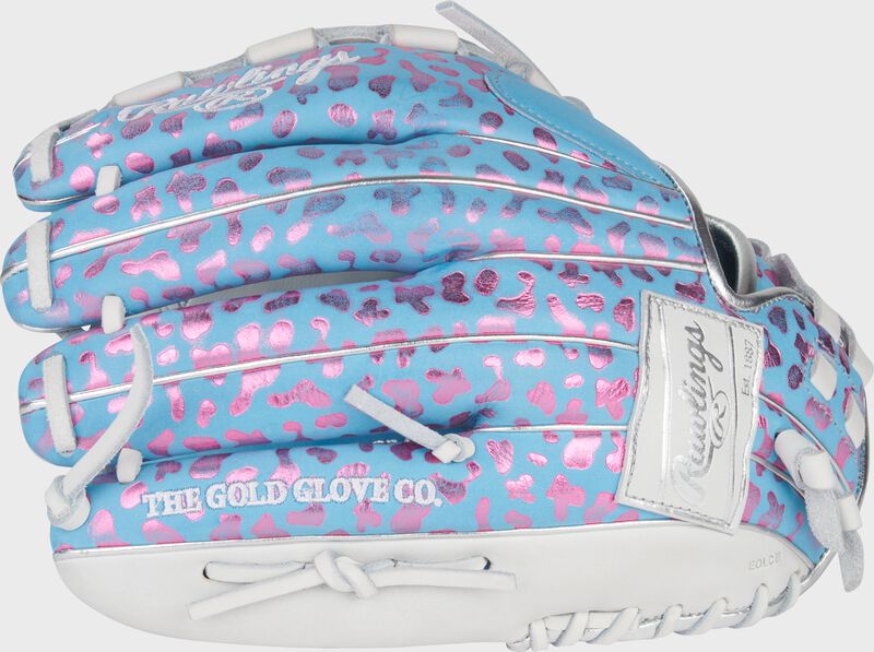 Back of a Heart of the Hide 12.5-inch Foil Print Fastpitch Softball Glove