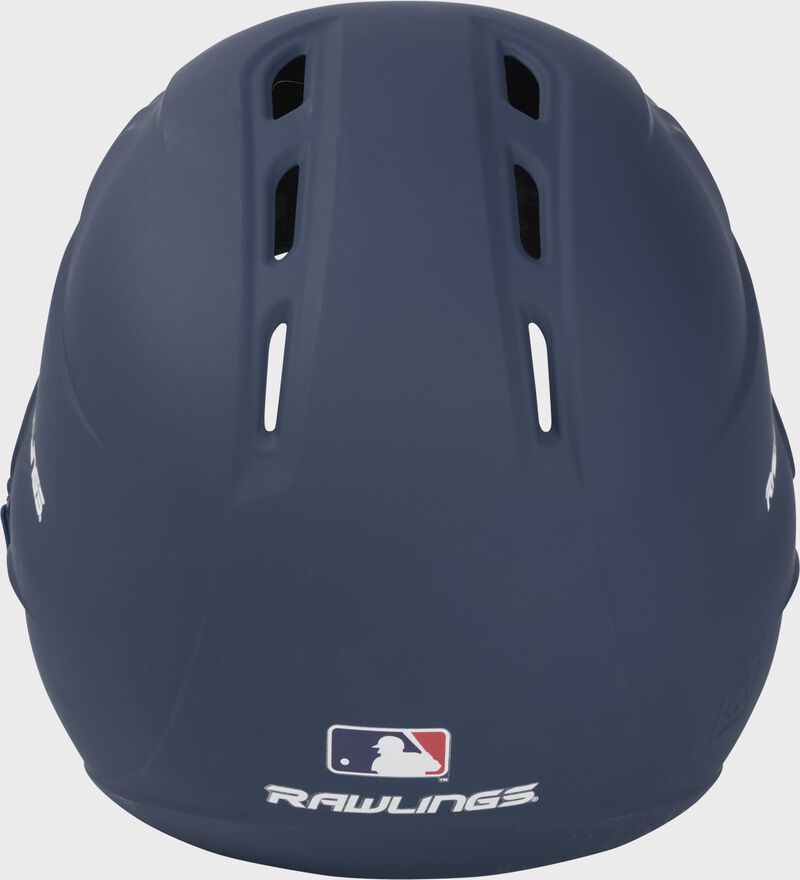 Back view of Navy R16 Reverse Matte Batting Helmet | Junior & Senior - SKU: R6R07
