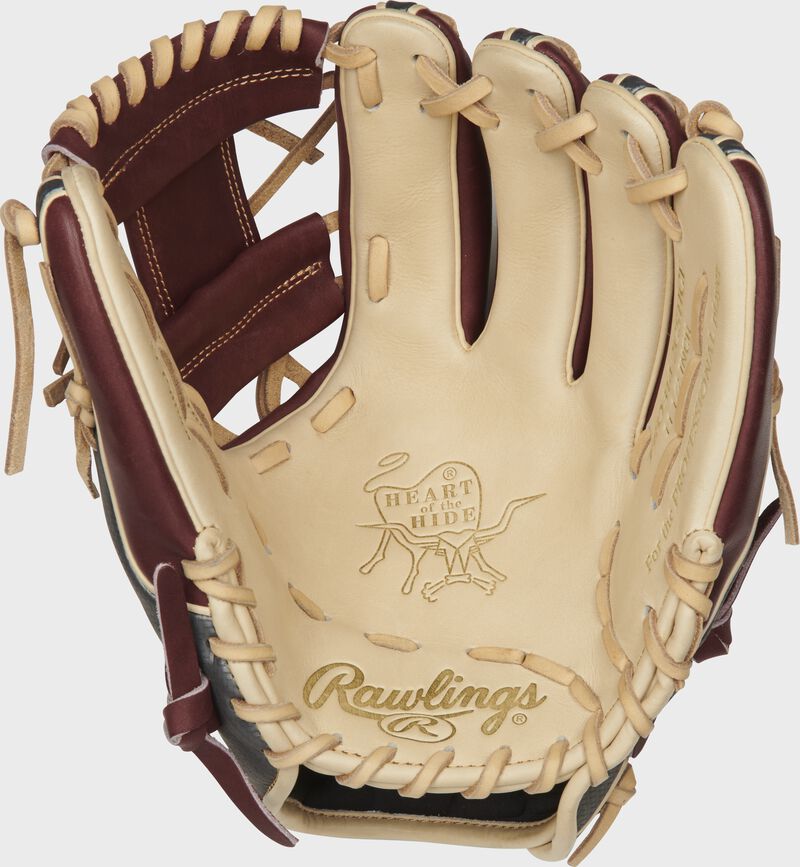 PRO314-2CSHCF Rawlings ColorSync 4.0 infield glove with a camel palm and camel laces