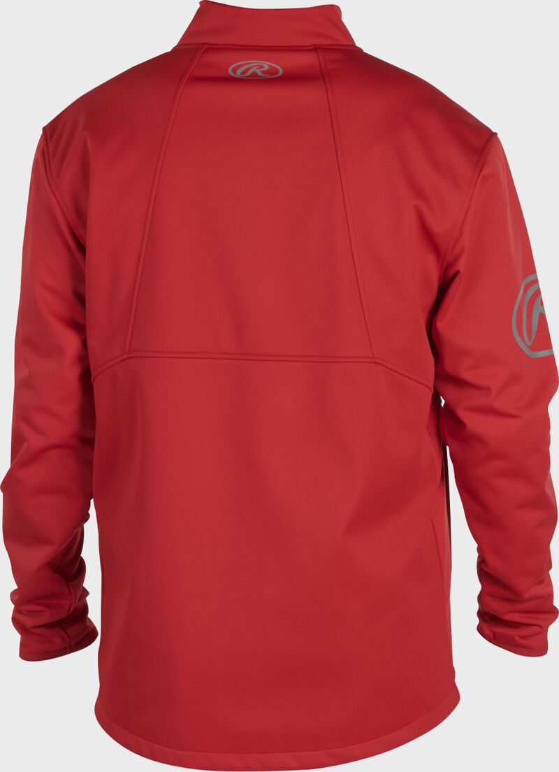 Back of a scarlet Rawlings mid weight Gold Collection jacket - SKU: GCMW2-S