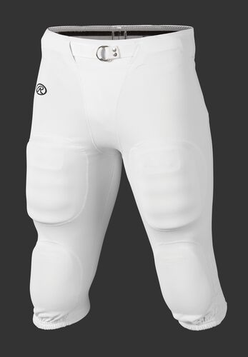 Front of Rawlings White Adult Slotted Football Pant - SKU #FP147