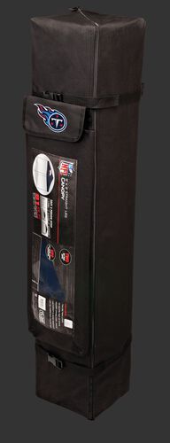 Black carry case of a 9x9 Tennessee Titans canopy with a team logo on the side compartment - SKU: 03231069112
