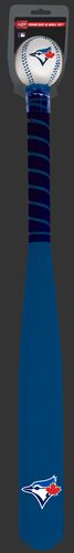 Front of Rawlings Toronto Blue Jays Foam Bat and Ball Set in Team Colors With Team Name and Logo On Front SKU #01860004111