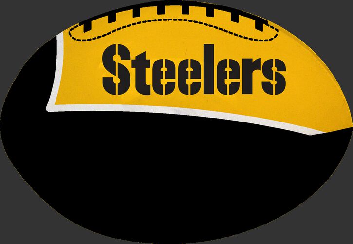 Black and Gold NFL Pittsburgh Steelers Football With Team Name SKU #07831082114