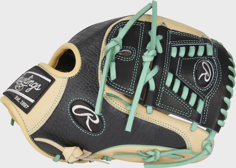 Thumb of an exclusive Heart of the Hide R2G infield/pitcher's glove with a black laced 2-piece solid web - SKU: RSGRPROR205-30CCM