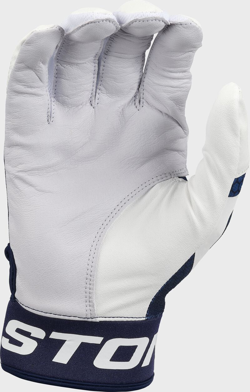 EASTON ADULT MAV GT BASEBALL BATTING GLOVES - WHITE/NAVY - LARGE