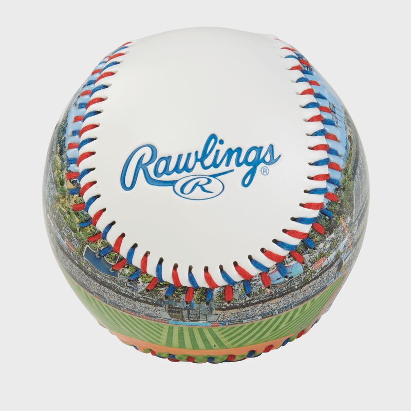 Rawlings logo on a Los Angeles Dodgers team stadium ball