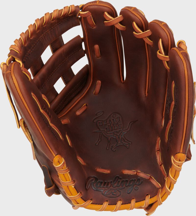 Timberglaze palm of a Rawlings Heart of the Hide Nolan Arenado glove - SKU: PRONA28P