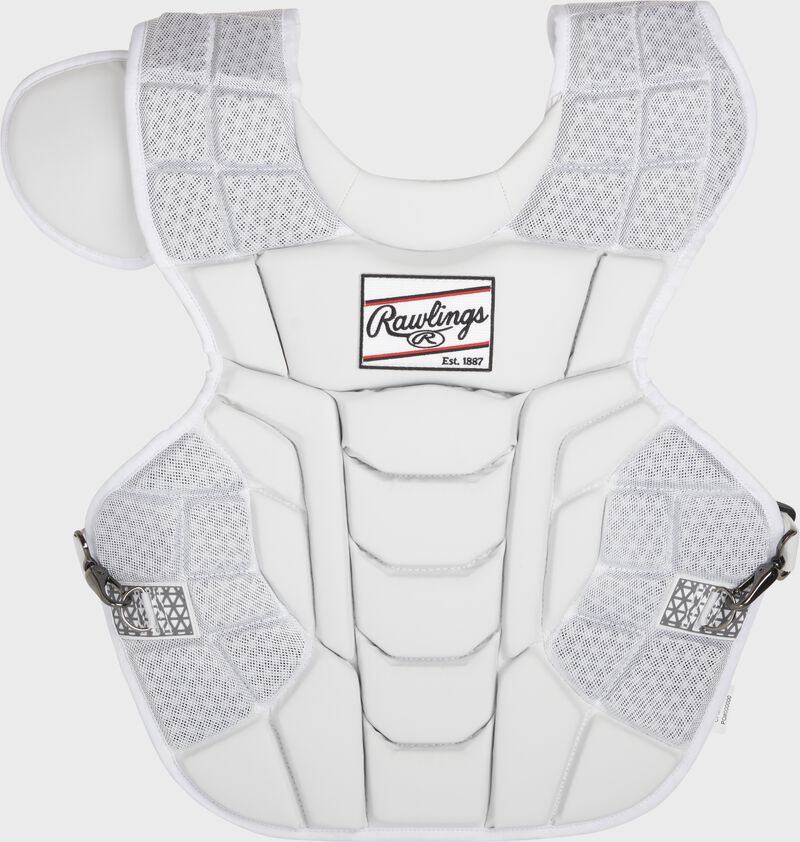 A white Mach chest protector
