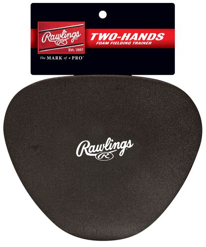 Rawlings Black Two-Hands Foam Fielding Trainer With Brand Logo In The Middle SKU #2HANDS
