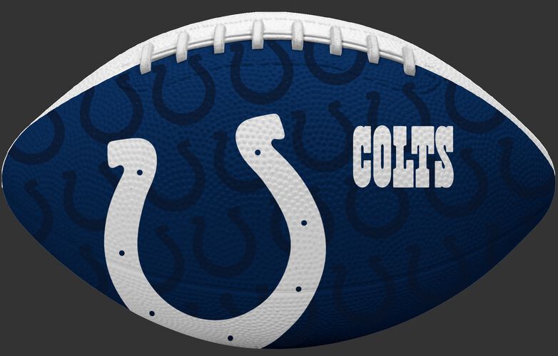 Blue side of a NFL Indianapolis Colts Gridiron football with the team logo SKU#09501070121