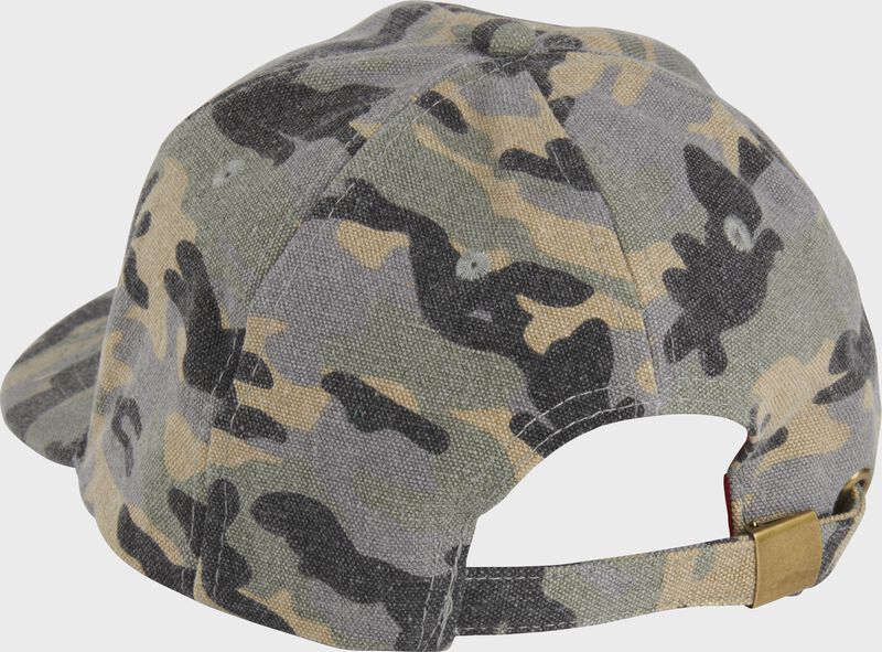 Adjustable back of a camo women's love baseball hat - SKU: P16334