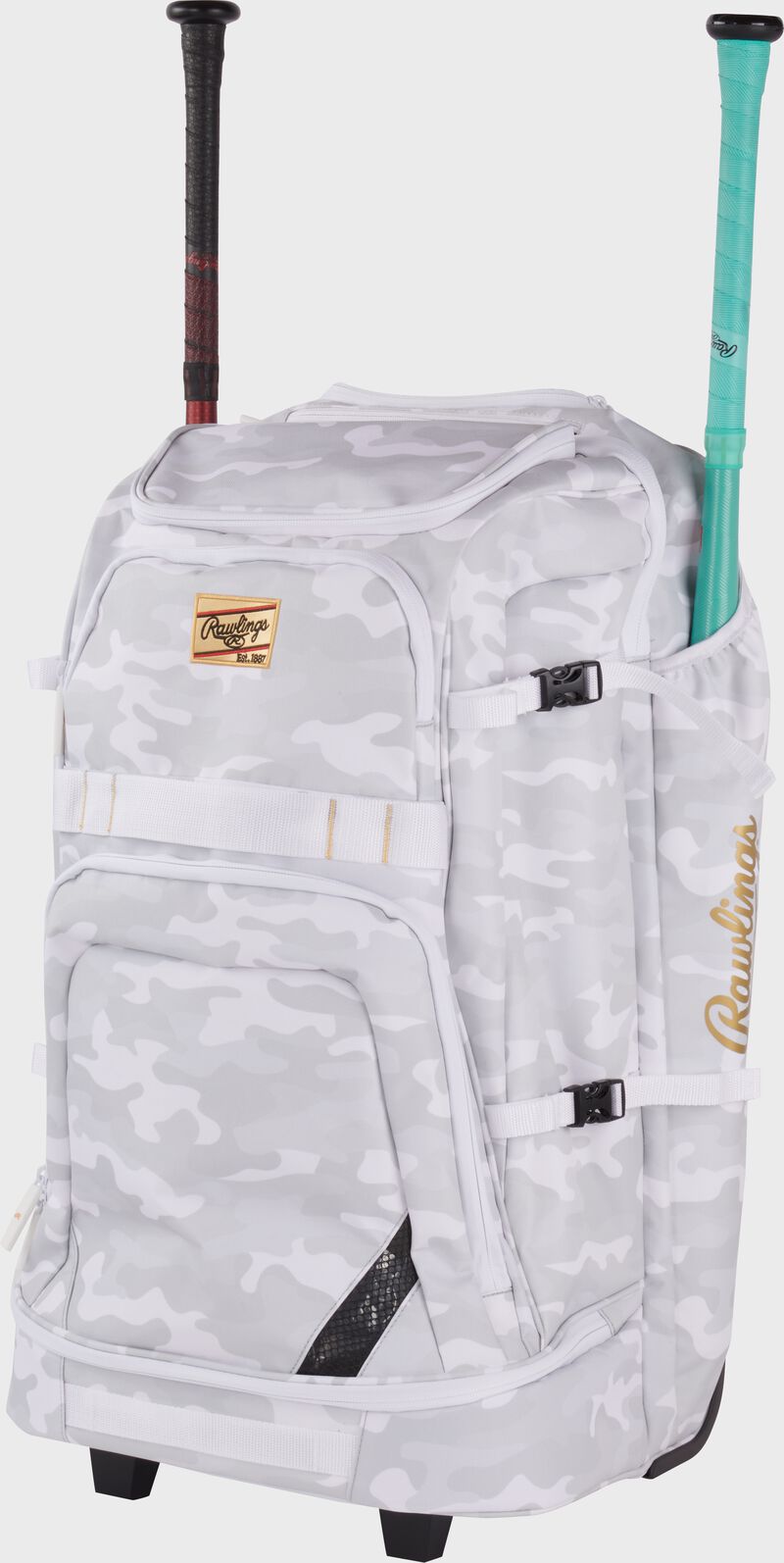 Rawlings Gold Collection Wheeled Bag, Snow Camo, RSGGCWHBG-SNCM