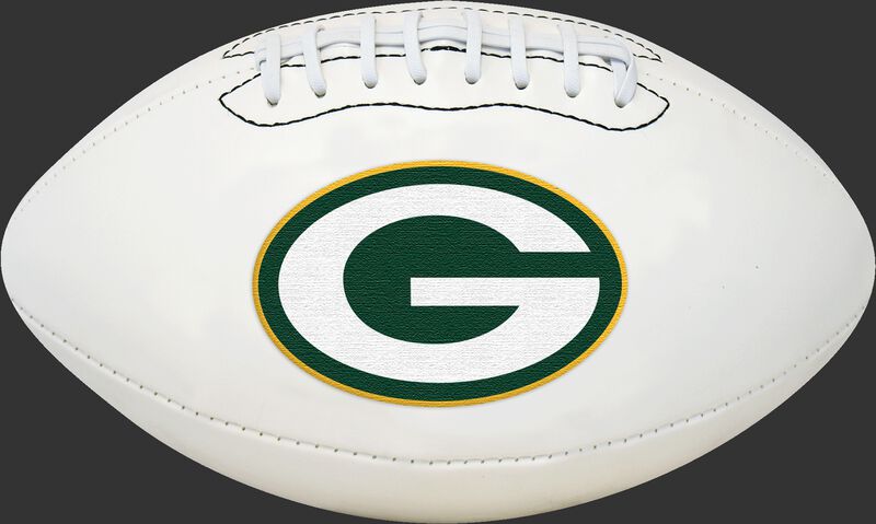 White NFL Green Bay Packers Football With Team Logo SKU #06541068811