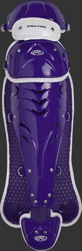 Purple SBLGVI Velo intermediate softball leg guards