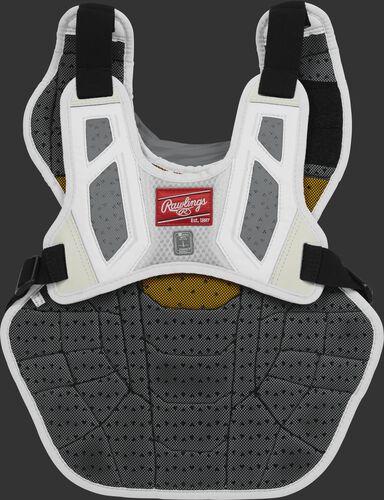 Back harness of a white CPV2N intermediate Velo 2.0 chest protector with Dynamic Fit System 2.0