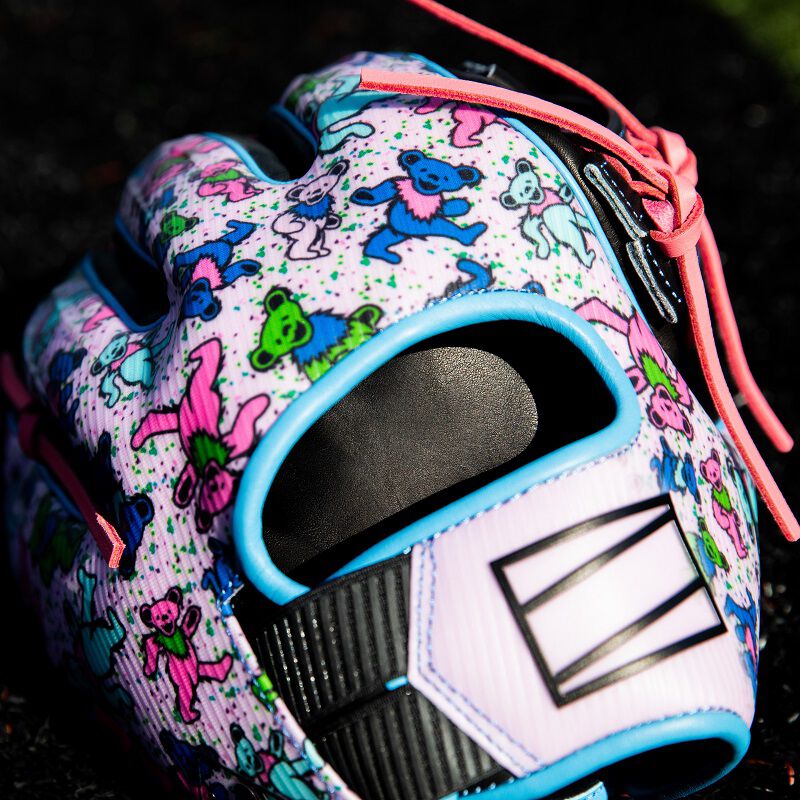 Picture of the back wrist of a Rawlings Grateful Dead REV1X glove