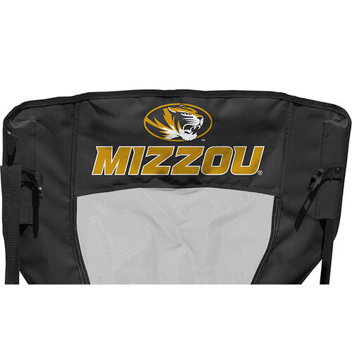 Back of Rawlings Yellow and Black NCAA Missouri Tigers High Back Chair With Team Name #09403086518