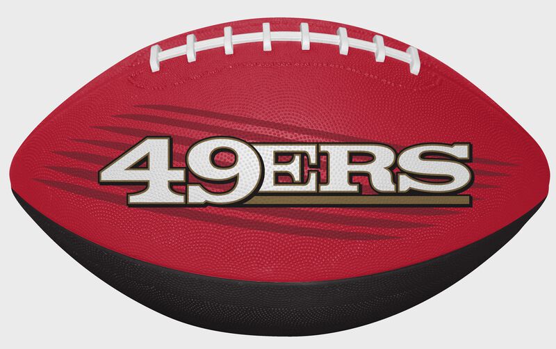 Back of a San Francisco 49ers downfield youth football - SKU: 07731084121 loading=