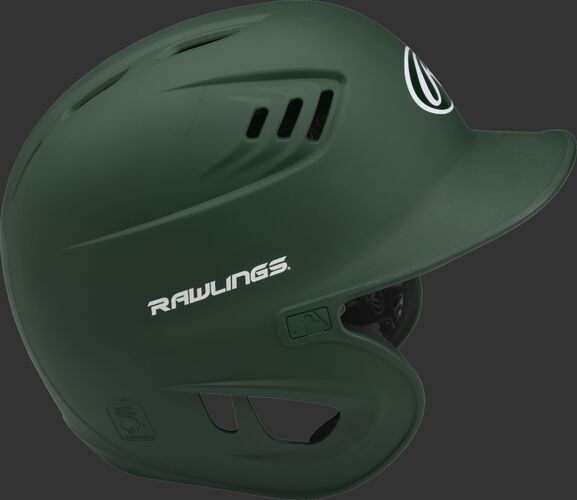 Coolflo High School/College Matte Batting Helmet Dark Green
