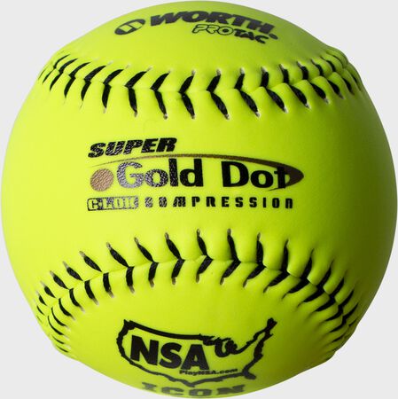 NSA 12 in Gold Dot C-LOK Softballs (NI12SY)