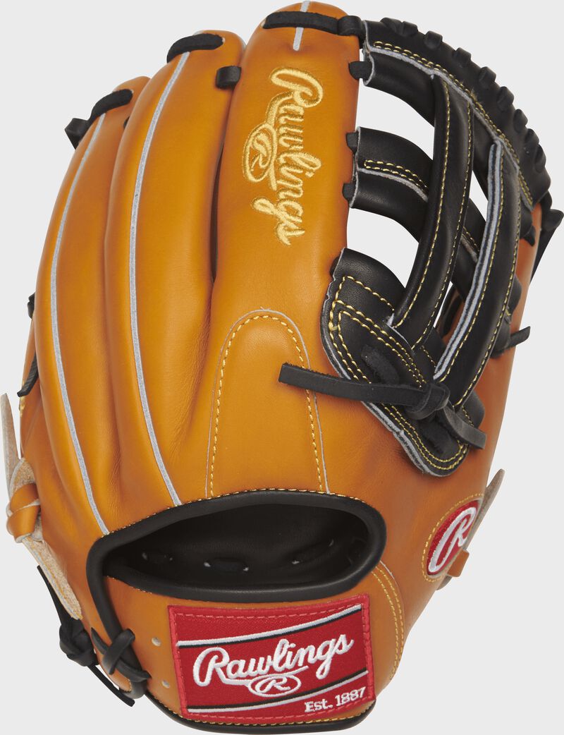 PRO206-6JTB 12-inch Heart of the Hide H web glove with a Japan Tan back and black binding