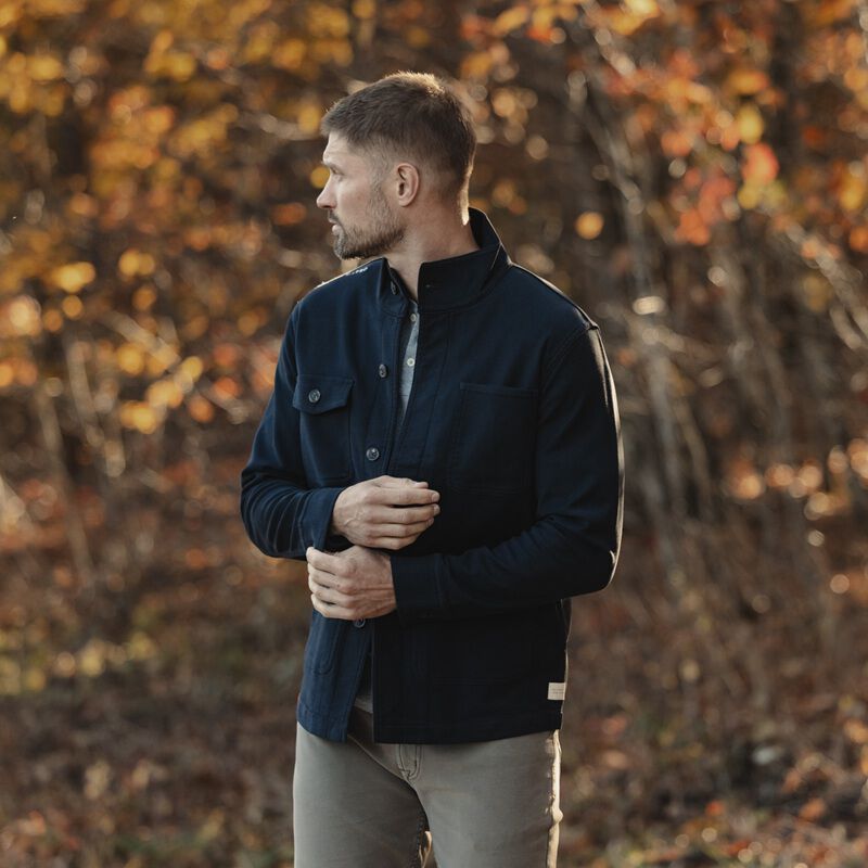 Rawlings x The Normal Brand Comfort Terry Chore Coat, Navy, Adult 2XL