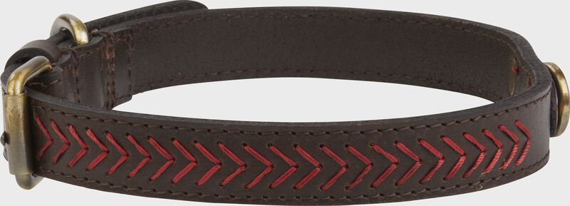 Rawlings Baseball Stitch Leather Dog Collar