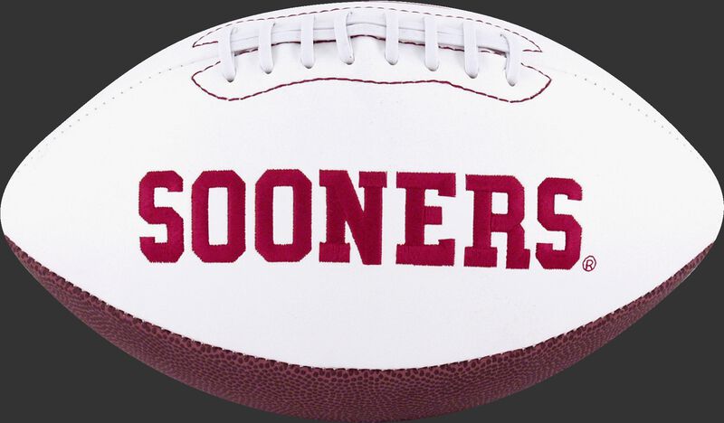 White NCAA Oklahoma Sooners Football With Team Name SKU #05733045121
