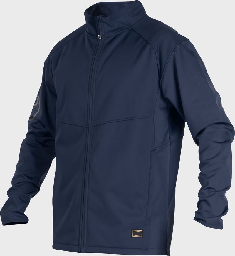 A navy Gold Collection mid weight jacket with long sleeves and full zip - SKU: GCMW2-N
