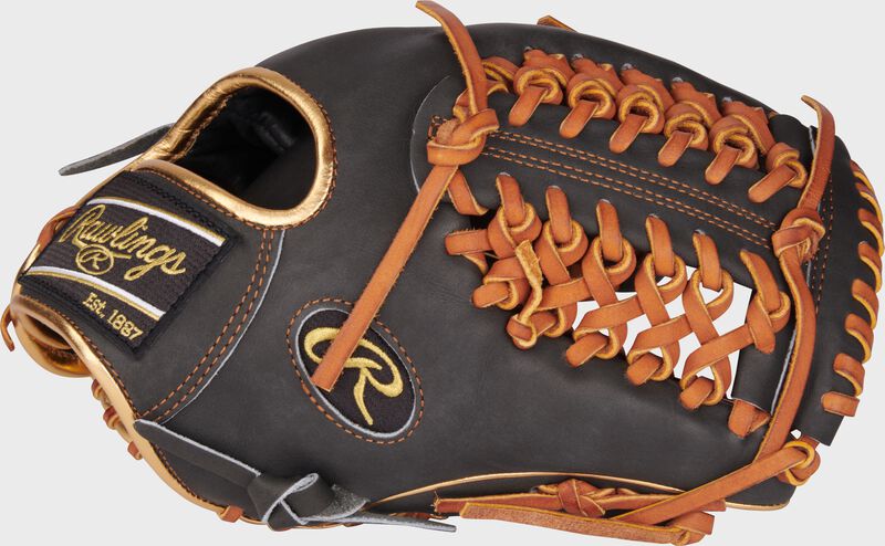 Thumb of a dark shadow Heart of the Hide 11.75" Infield/Pitcher's glove with a Modfiied Trap-Eze web