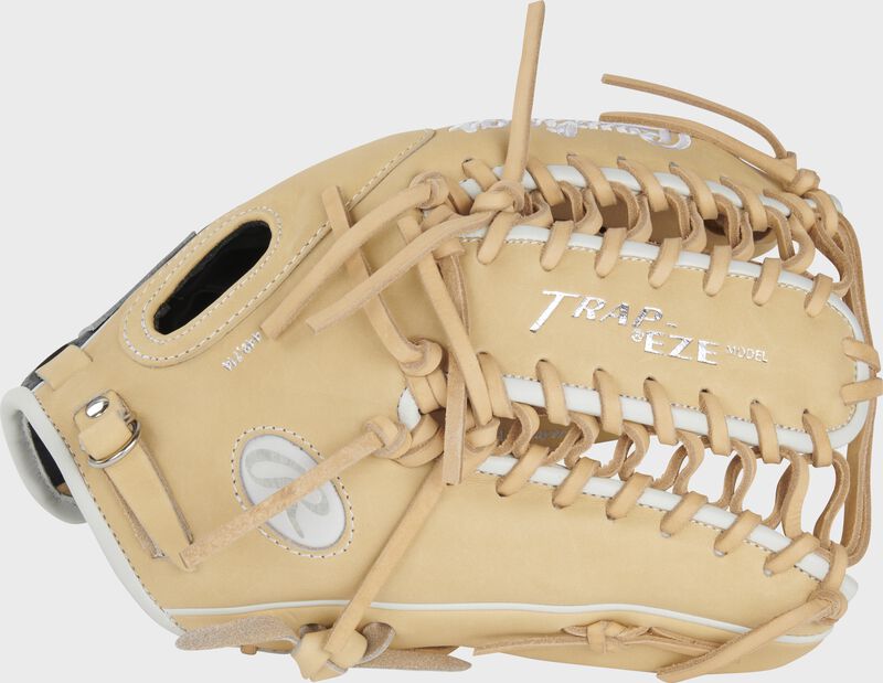 Thumb of a camel ColorSync 8.0 Heart of the Hide 12.75" croc OF glove with a camel Trap-Eze web - SKU: PROMT27CC