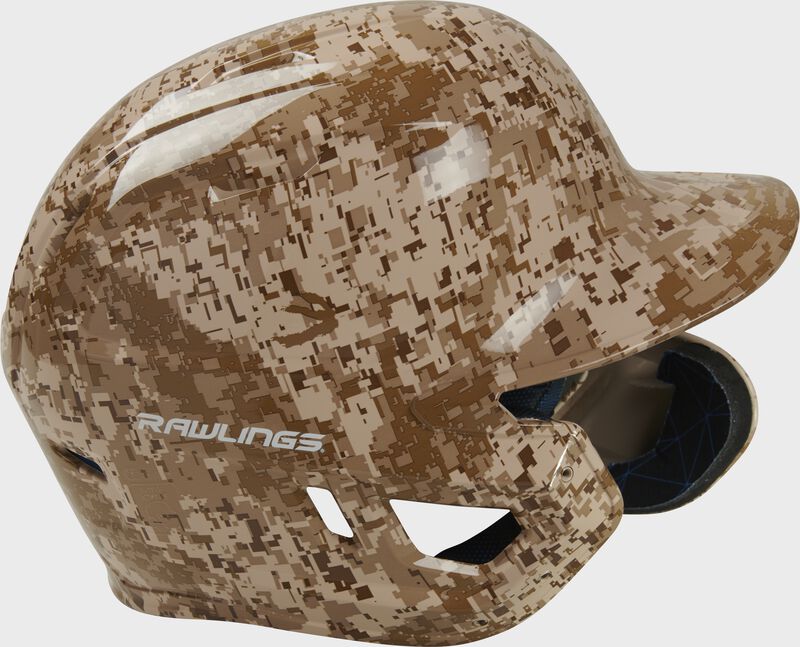 Right-side view of Mach EXT Digi Camo Hydro Dipped Helmet | Right Handed Batter - SKU: MACHEXTR-DCMO loading=