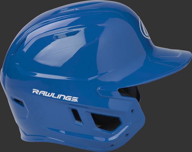 Right side of a matte royal MACH helmet