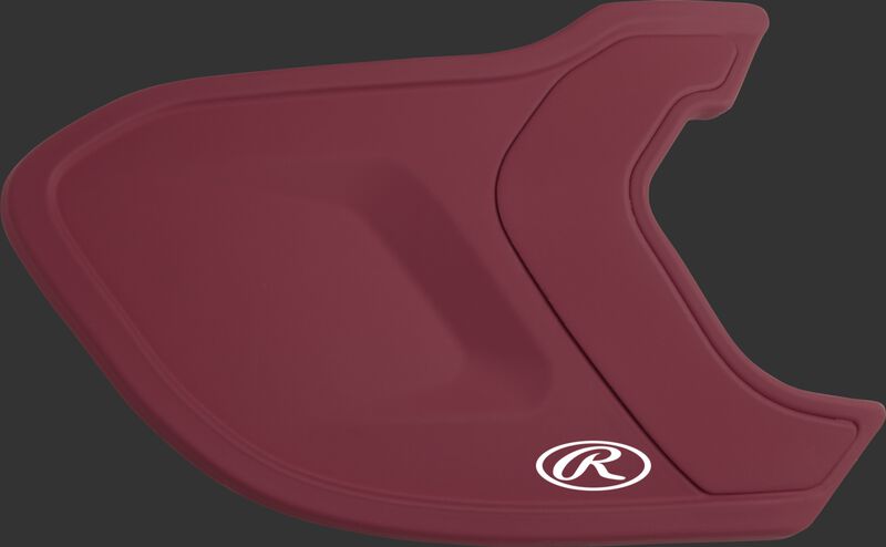 A matte cardinal MEXT Mach EXT batting helmet extension