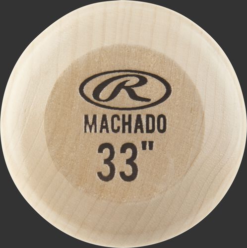Knob of a MM8PL Rawlings Manny Machado wood bat