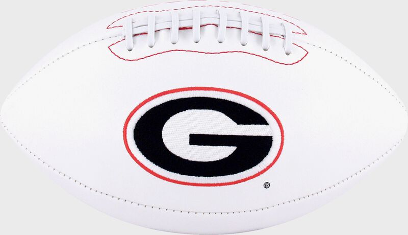 White NCAA Georgian Bulldogs Football With Team Logo SKU #05733073121 loading=