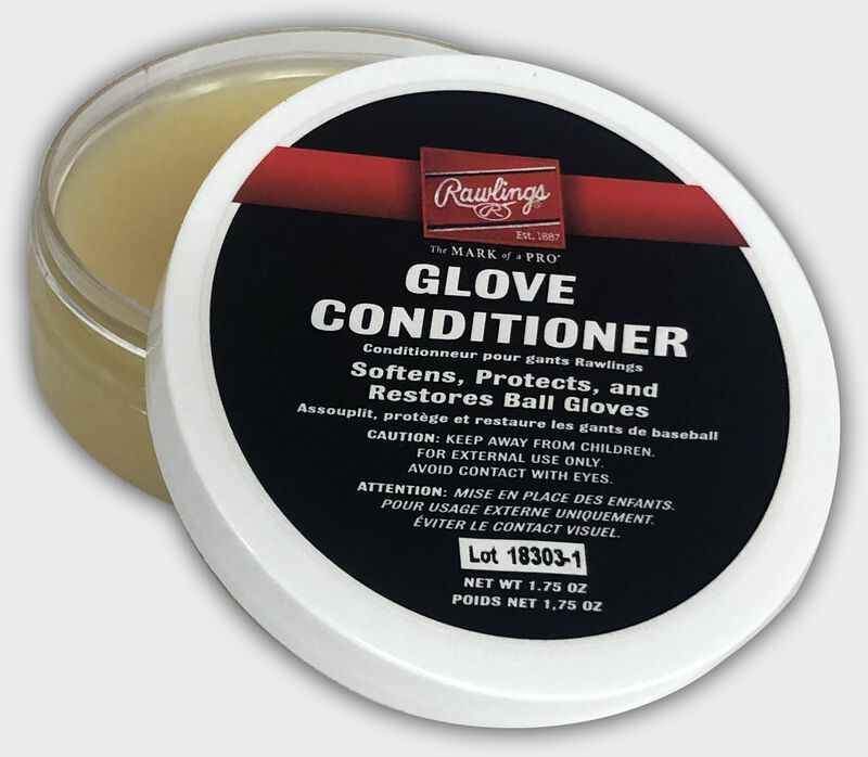 A circular case of Rawlings Glove Conditioner SKU #PCDUAL