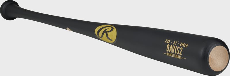 Angled view of a Khris Davis Pro Label Wood bat - SKU: KD2PL