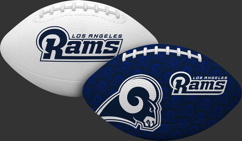 A NFL Los Angeles Rams gridiron football with one navy and one white side with team logos - SKU: 07081073124