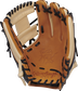 Tan palm of a Rawlings Heart of the Hide R2G infield glove with black laces - SKU: PROR314-2TCSS image number null