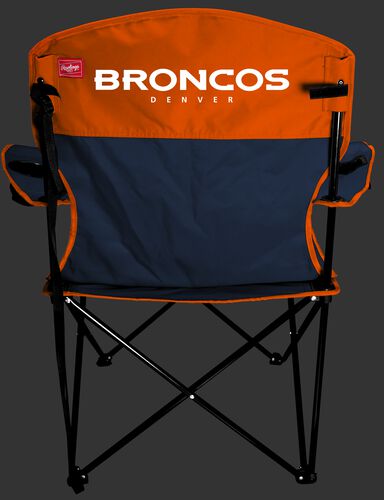 Back Of Rawlings Orange and Navy NFL Denver Broncos Lineman Chair With Team Name SKU #31021066111
